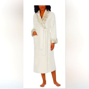 NEW Carole Hochman Ladies Ivory Plush Wrap Robe, Size XL